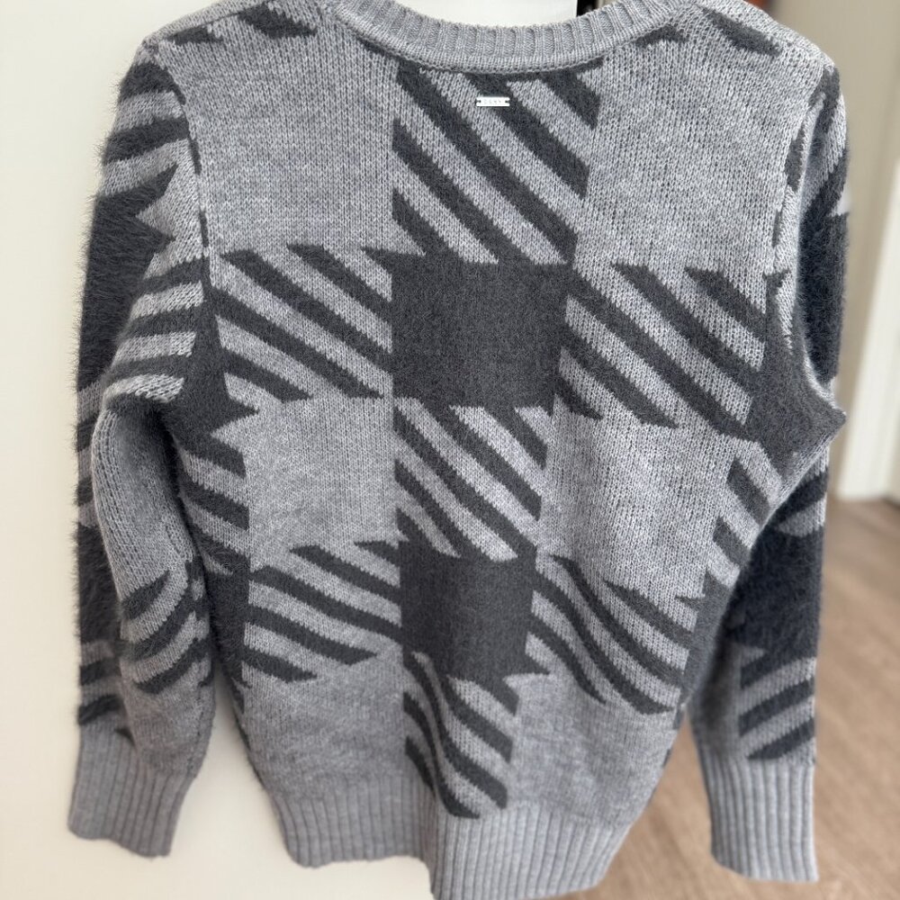 Dkny Gray Checked Pullover Sweater - image 2